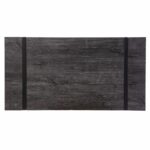 Black Writing Desk with Sled Base and Spacious Tabletop