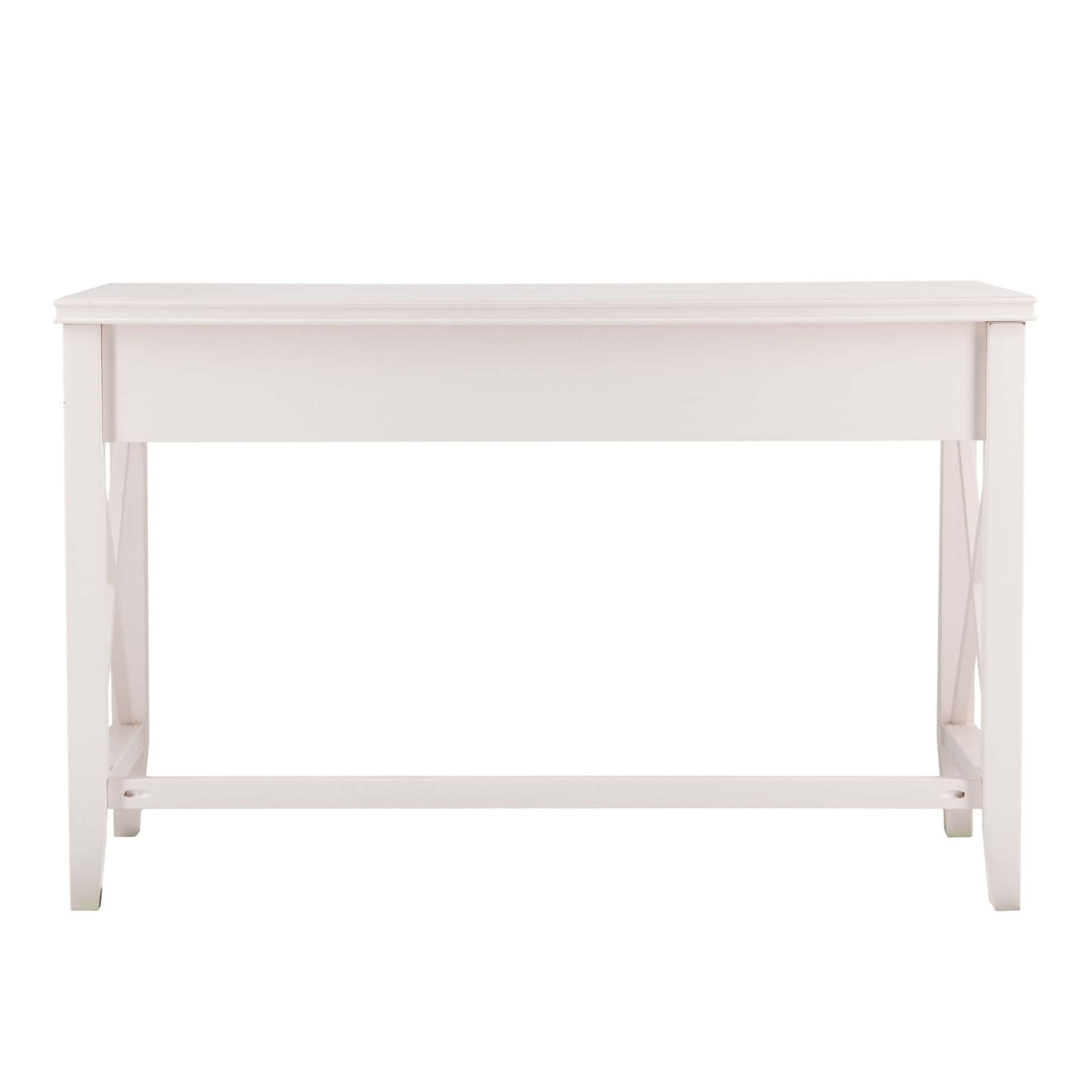 White Poplar Solid Wood Writing Desk With Three Drawers 5 White Poplar Solid Wood Writing Desk With Three Drawers - Image 5