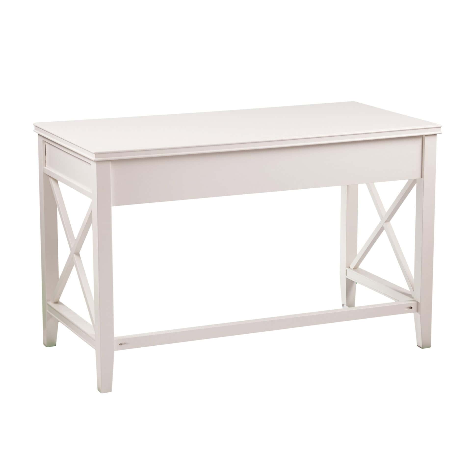 White Poplar Solid Wood Writing Desk With Three Drawers 6 White Poplar Solid Wood Writing Desk With Three Drawers - Image 6