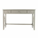 Farmhouse Gray Desk with Silver Knobs and X Frame 10 Farmhouse Gray Desk with Silver Knobs and X Frame