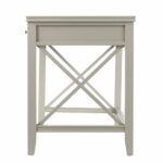 Farmhouse Gray Desk with Silver Knobs and X Frame 12 Farmhouse Gray Desk with Silver Knobs and X Frame