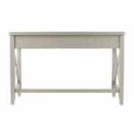 Farmhouse Gray Desk with Silver Knobs and X Frame 13 Farmhouse Gray Desk with Silver Knobs and X Frame