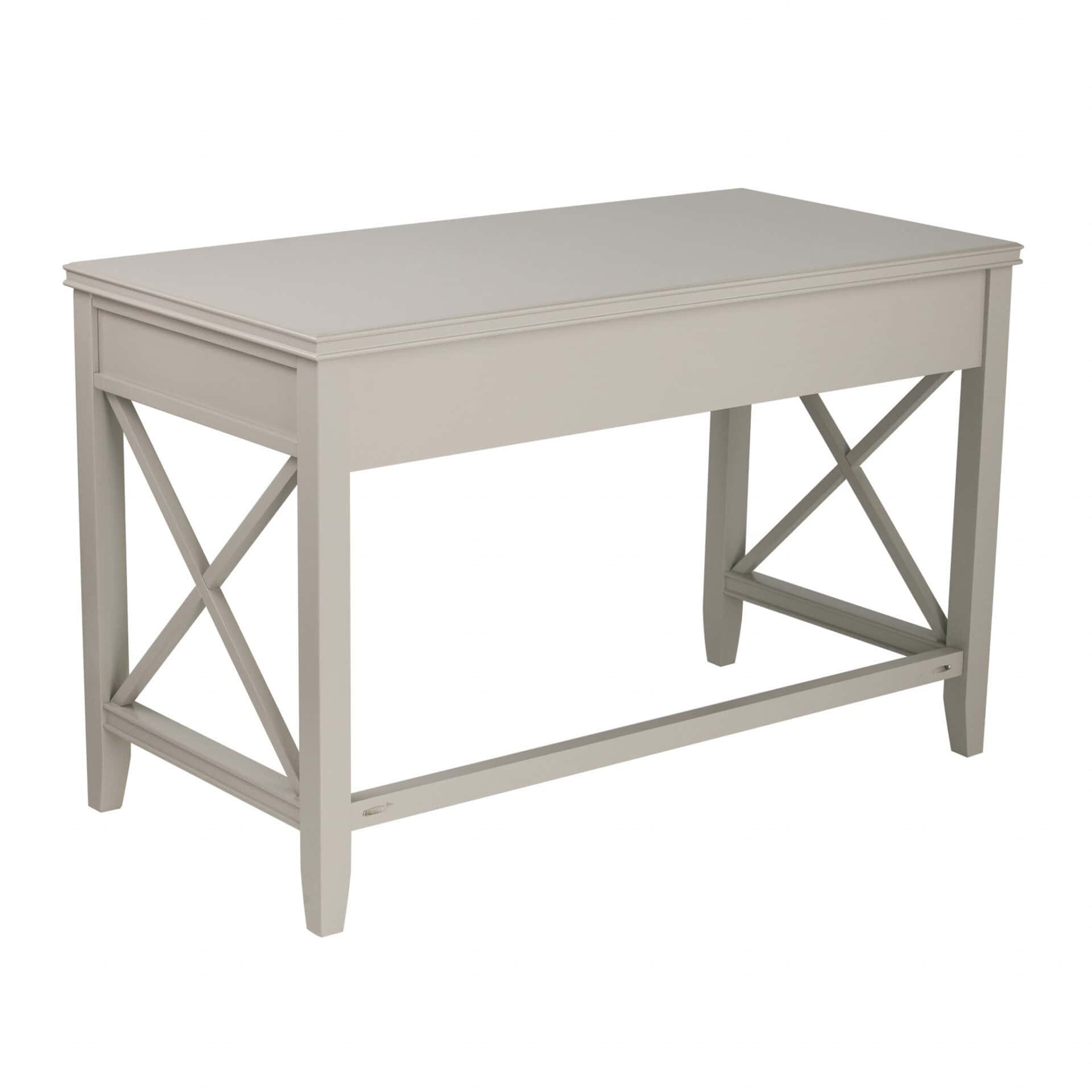 Farmhouse Gray Desk with Silver Knobs and X Frame 5 Farmhouse Gray Desk with Silver Knobs and X Frame - Image 5