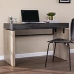 Black and Brown Rectangular Writing Desk with Sled Base Design 17 Black and Brown Rectangular Writing Desk with Sled Base Design