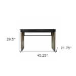Black and Brown Rectangular Writing Desk with Sled Base Design 18 Black and Brown Rectangular Writing Desk with Sled Base Design