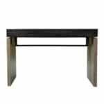 Black and Brown Rectangular Writing Desk with Sled Base Design 11 Black and Brown Rectangular Writing Desk with Sled Base Design