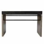 Black and Brown Rectangular Writing Desk with Sled Base Design 14 Black and Brown Rectangular Writing Desk with Sled Base Design