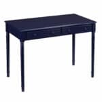Navy Blue Cottage Style Writing Desk with Storage Drawers