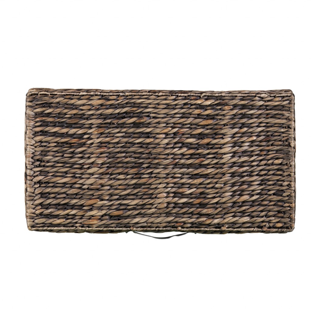 33 Inch Brown Rattan Wicker Metal Lift Top Coffee Table 7 33 Inch Brown Rattan Wicker Metal Lift Top Coffee Table - Image 7