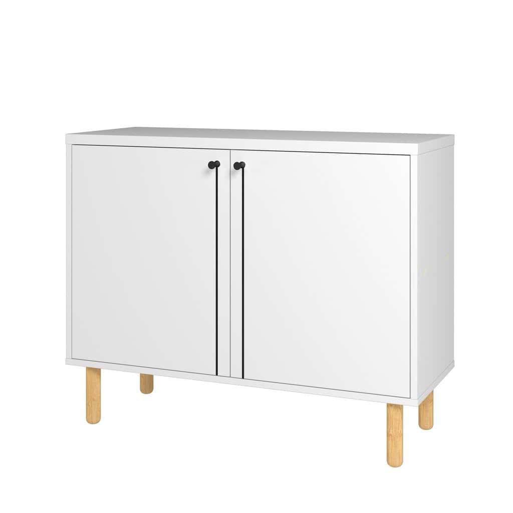 Modern White Sideboard Cabinet with Double Doors and Storage 1 Modern White Sideboard Cabinet with Double Doors and Storage