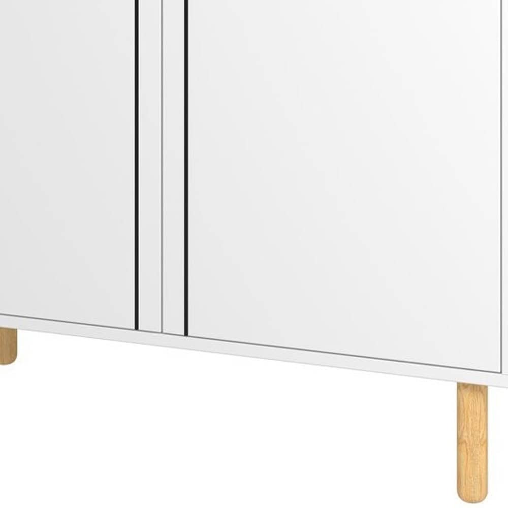 Modern White Sideboard Cabinet with Double Doors and Storage 3 Modern White Sideboard Cabinet with Double Doors and Storage - Image 3