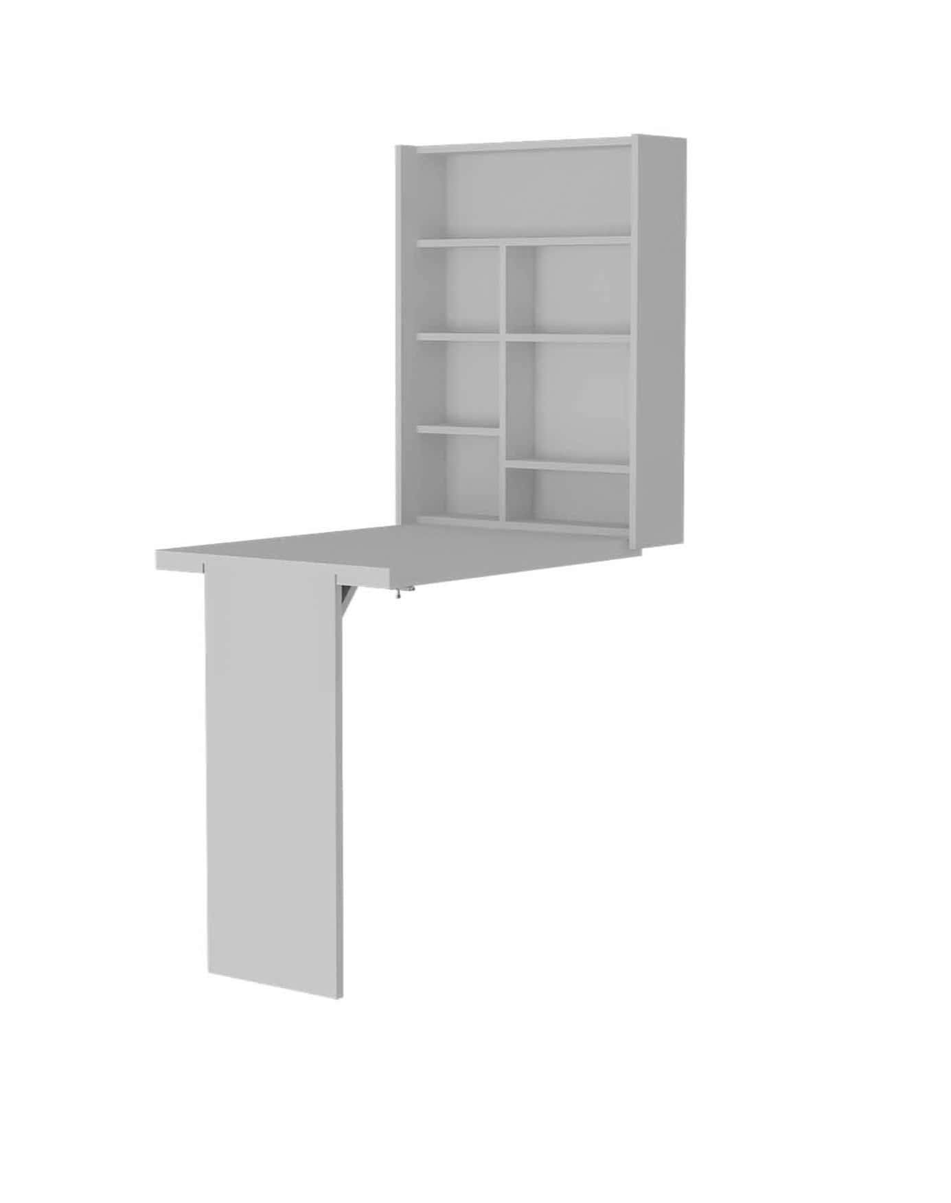 White Wall Mounted Writing Desk for Living Room or Office 2 White Wall Mounted Writing Desk for Living Room or Office - Image 2