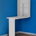 White Wall Mounted Writing Desk for Living Room or Office 7 White Wall Mounted Writing Desk for Living Room or Office