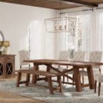 Farmhouse Acacia Dining Table Medium Brown with Removable Leaf 13 Farmhouse Acacia Dining Table Medium Brown with Removable Leaf