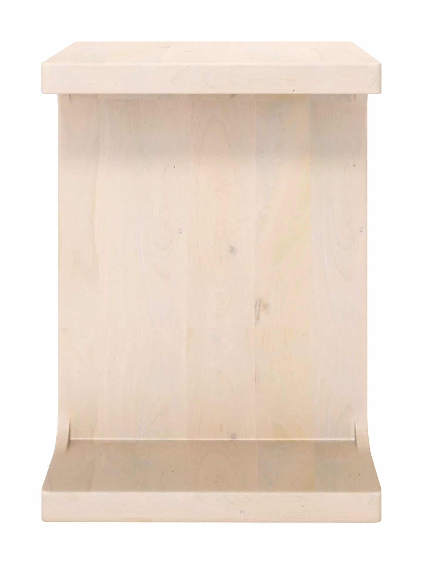 Natural Mango Wood Side Table with Rectangular Top and Rubber Feet 5 Natural Mango Wood Side Table with Rectangular Top and Rubber Feet - Image 5