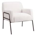 Modern Shearling Style Accent Chair with Steel Frame 17 Modern Shearling Style Accent Chair with Steel Frame