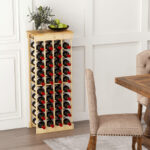Modular Pine Wood Wine Rack Holds 40 Bottles 8 Modular Pine Wood Wine Rack Holds 40 Bottles