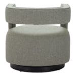 Sage Green Swivel Accent Chair with Armrest and Steel Base