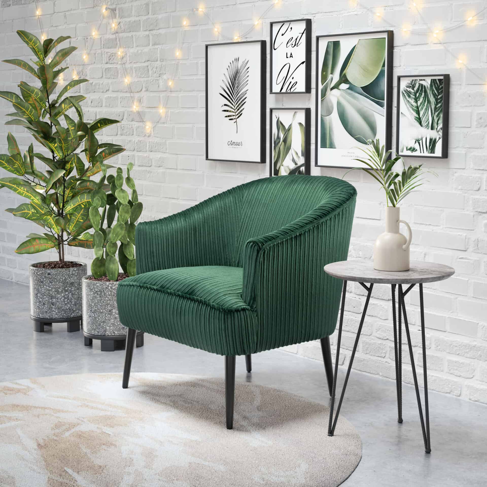 Boho Chic Green Accent Chair with Tufted Upholstery and Wood Legs 1 Boho Chic Green Accent Chair with Tufted Upholstery and Wood Legs