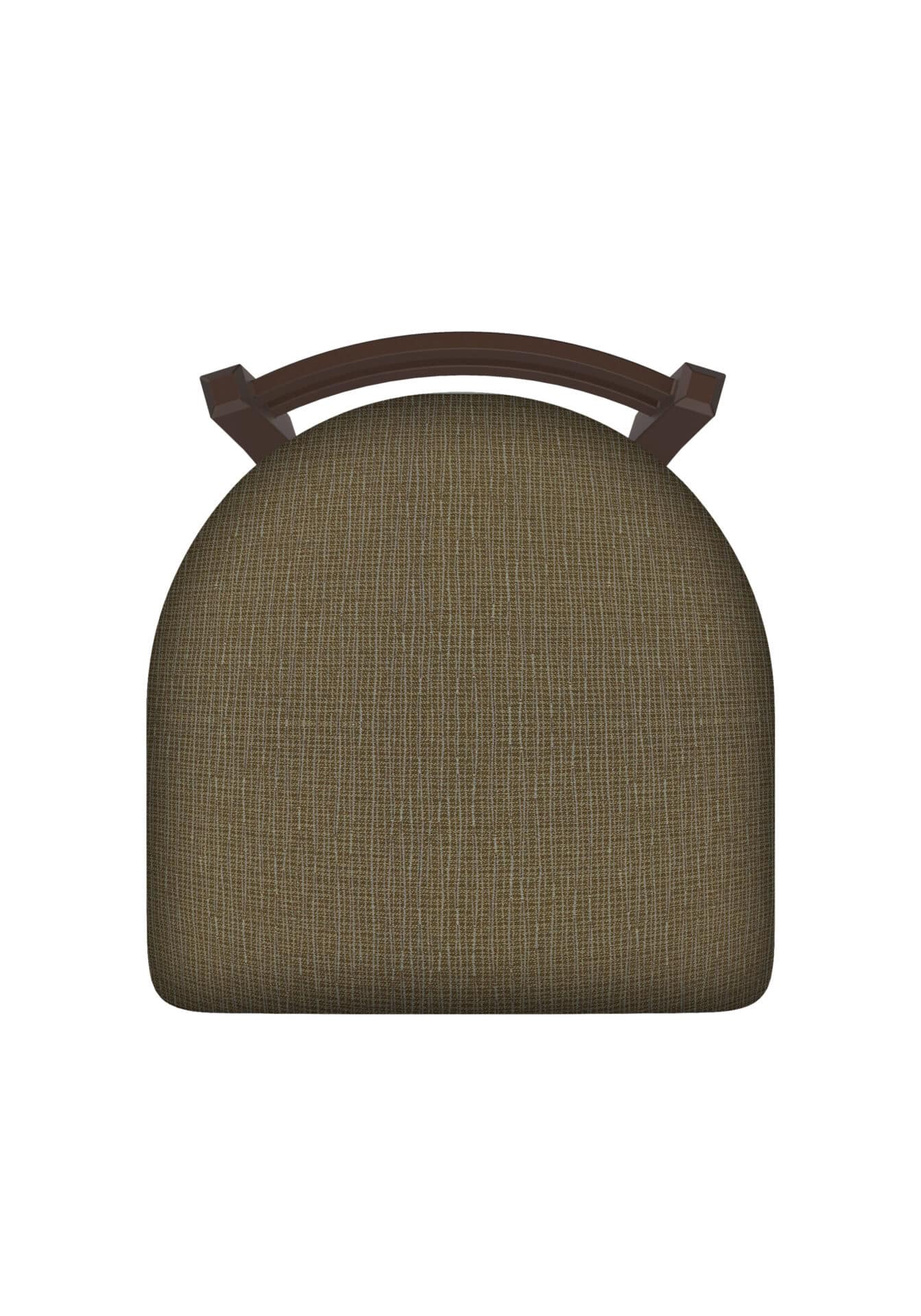 18-Inch Low Ladder Back Vanity Stool with Steel Frame, Bronze Finish, Graph Cork Seat, and Single-Ring Base 3 18-Inch Low Ladder Back Vanity Stool with Steel Frame, Bronze Finish, Graph Cork Seat, and Single-Ring Base - Image 3