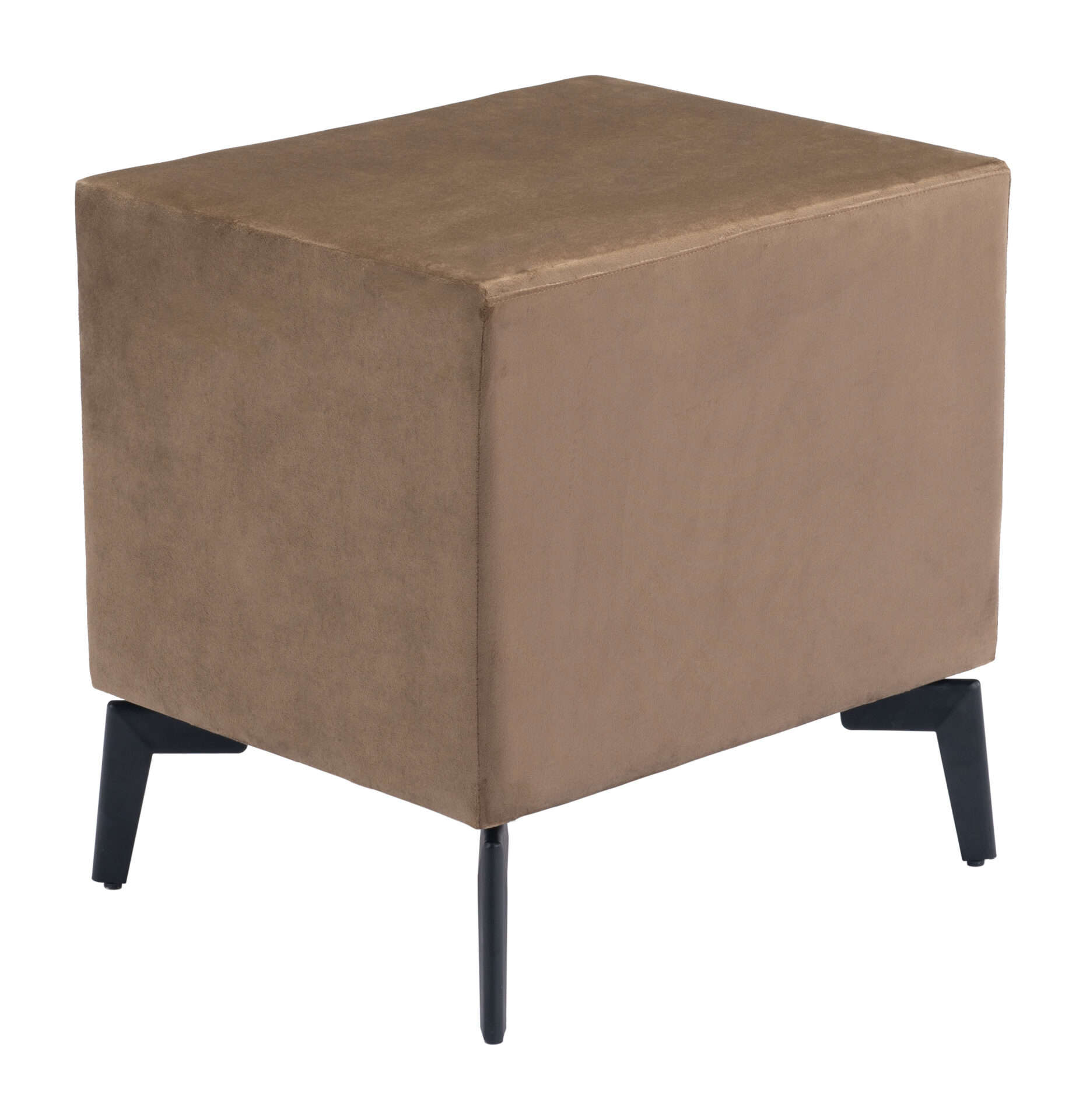 Modern Brown Side Table with Two Drawers and Steel Frame 6 Modern Brown Side Table with Two Drawers and Steel Frame - Image 6