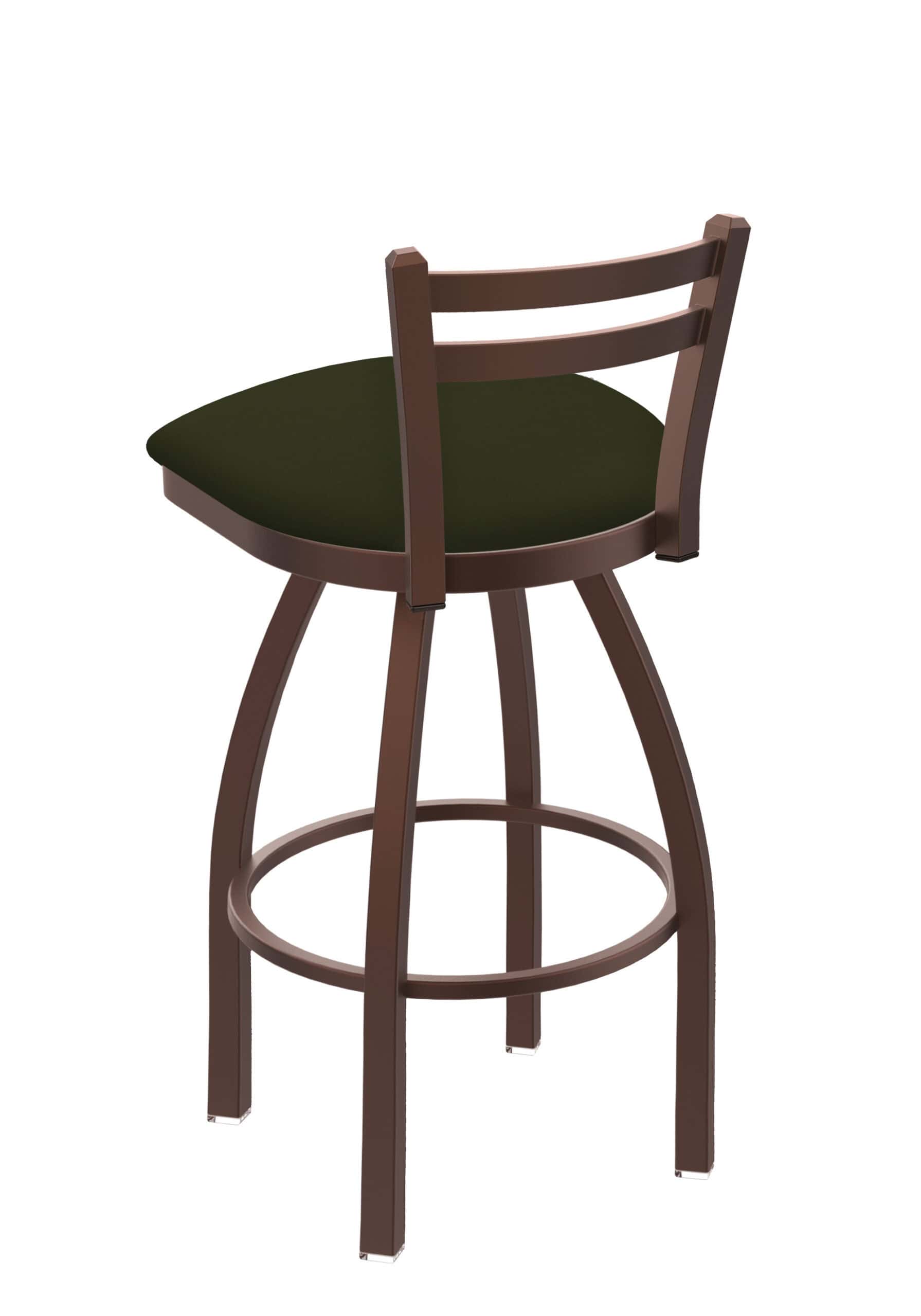 30-Inch Low Ladder Back Bar Stool with Steel Frame, Bronze Finish, Canter Pine Seat, and Single-Ring Base 7 30-Inch Low Ladder Back Bar Stool with Steel Frame, Bronze Finish, Canter Pine Seat, and Single-Ring Base