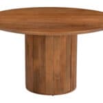 Round Mango Wood Dining Table with Hidden Storage Compartment 9 Round Mango Wood Dining Table with Hidden Storage Compartment