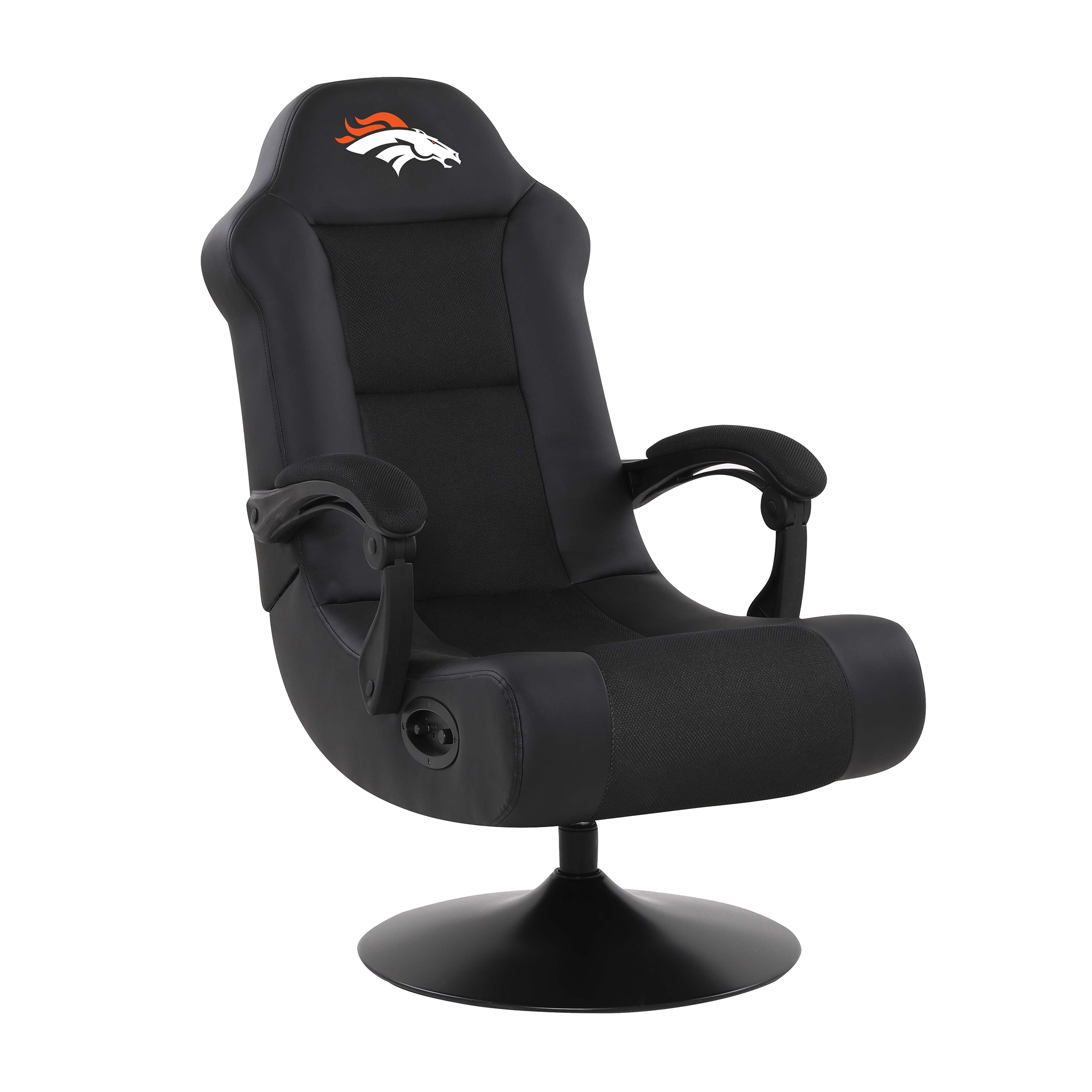 denver broncos bluetooth swivel gaming chair black