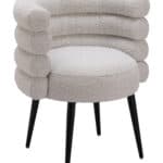 Teddy Fabric Dining Chair with Steel Frame in Misty Gray 8 Teddy Fabric Dining Chair with Steel Frame in Misty Gray