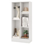5-Cube Floor Bookcase with Anti-Tipping Kits and Storage
