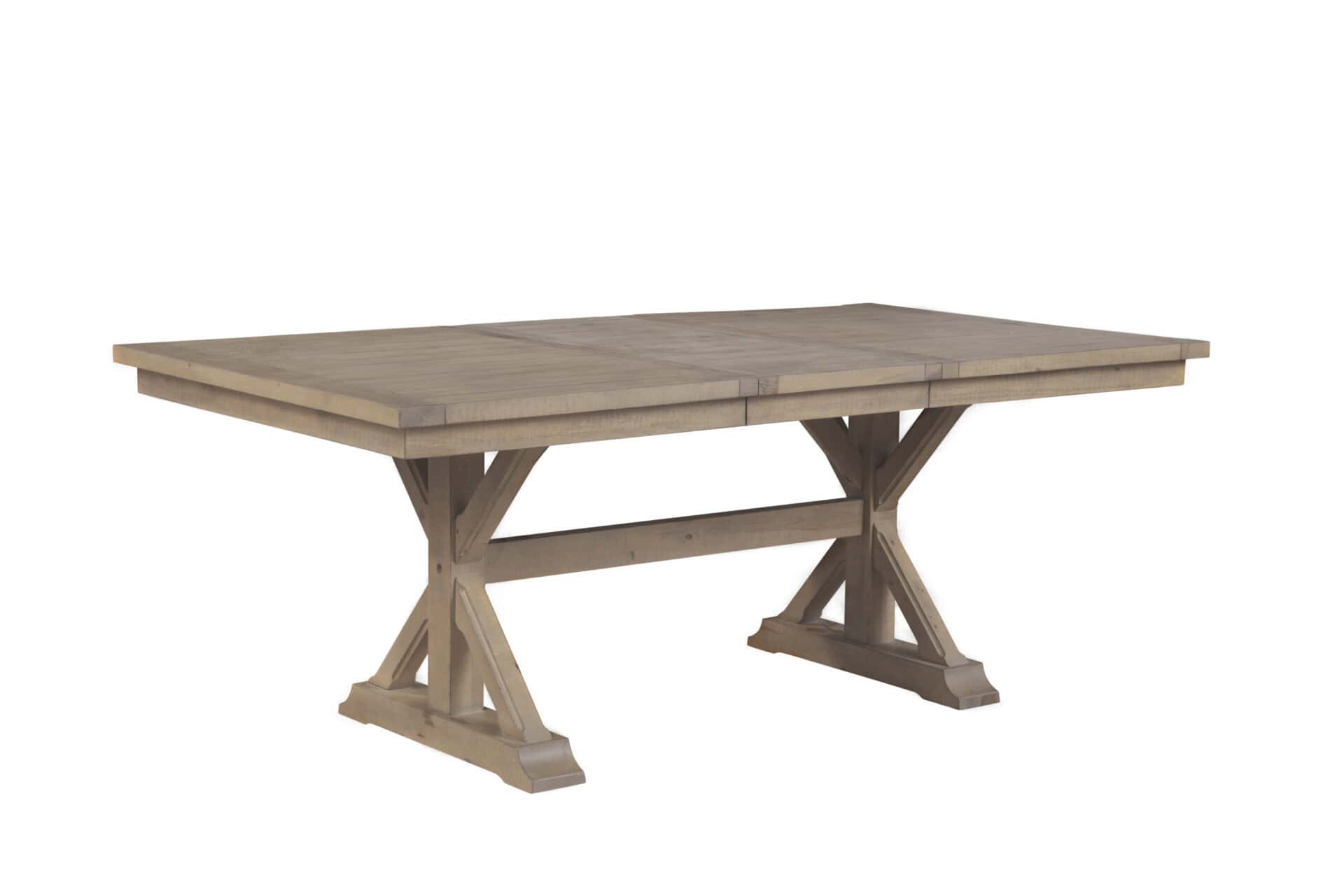 Natural Solid Pine Farmhouse Extension Dining Table, Rustic Finish 1 Natural Solid Pine Farmhouse Extension Dining Table, Rustic Finish