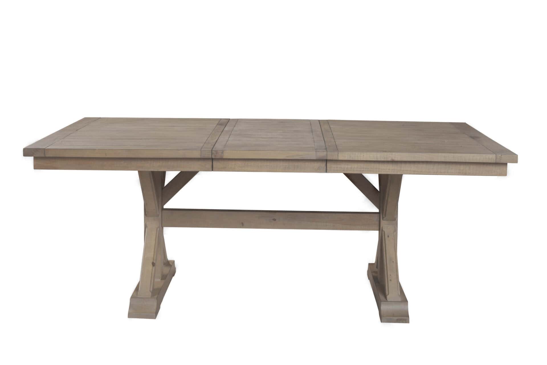 Natural Solid Pine Farmhouse Extension Dining Table, Rustic Finish 2 Natural Solid Pine Farmhouse Extension Dining Table, Rustic Finish - Image 2