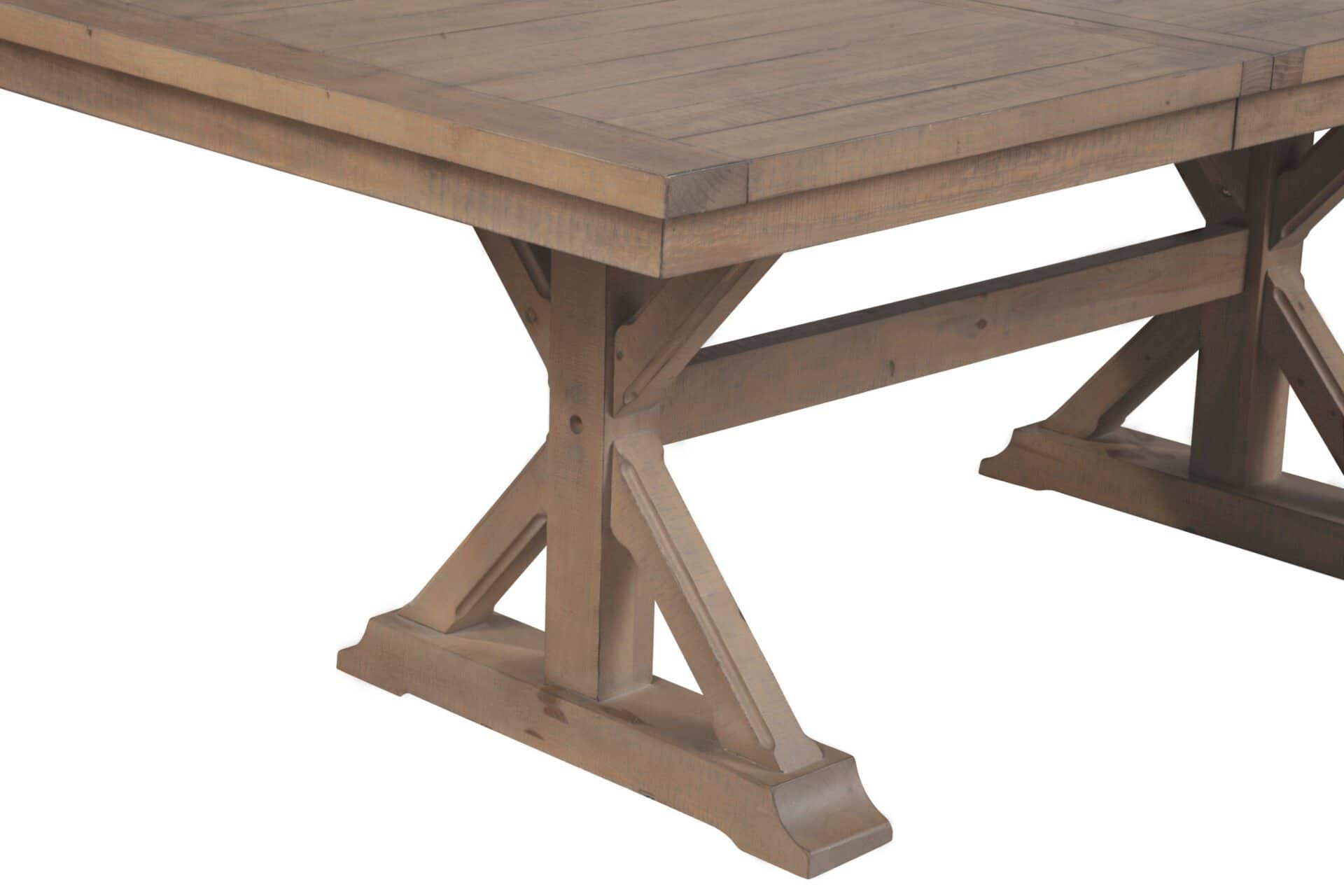 Natural Solid Pine Farmhouse Extension Dining Table, Rustic Finish 3 Natural Solid Pine Farmhouse Extension Dining Table, Rustic Finish - Image 3