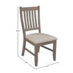 Farmhouse Solid Pine Natural Side Chairs with Beige Cushions (Set of 2) 8 Farmhouse Solid Pine Natural Side Chairs with Beige Cushions (Set of 2)