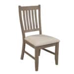 Farmhouse Solid Pine Natural Side Chairs with Beige Cushions (Set of 2) 5 Farmhouse Solid Pine Natural Side Chairs with Beige Cushions (Set of 2)