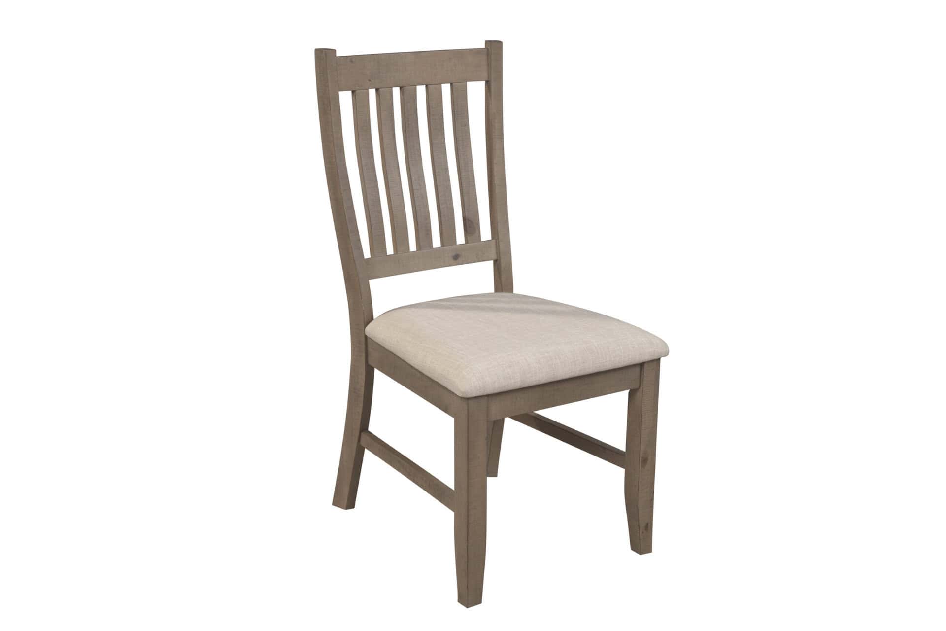 Farmhouse Solid Pine Natural Side Chairs with Beige Cushions (Set of 2) 5 Farmhouse Solid Pine Natural Side Chairs with Beige Cushions (Set of 2)