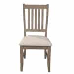 Farmhouse Solid Pine Natural Side Chairs with Beige Cushions (Set of 2) 6 Farmhouse Solid Pine Natural Side Chairs with Beige Cushions (Set of 2)