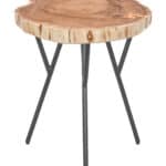 Reclaimed Acacia Wood and Steel Boho-Chic Accent Table 13 Reclaimed Acacia Wood and Steel Boho-Chic Accent Table
