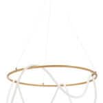Modern Brass Ceiling Lamp with Adjustable LED Tube Design