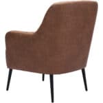 Vintage Tufted Faux Leather Accent Chair with Steel Legs 16 Vintage Tufted Faux Leather Accent Chair with Steel Legs