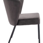 Gray Velvet Stackable Dining Chair with Steel Legs (Set of 2) 14 Gray Velvet Stackable Dining Chair with Steel Legs (Set of 2)