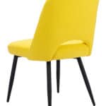Yellow Shearling-Style Dining Chair with Steel Legs (Set of 2) 19 Yellow Shearling-Style Dining Chair with Steel Legs (Set of 2)