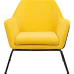 Yellow Velvet Accent Chair with Powder Coated Steel Legs 14 Yellow Velvet Accent Chair with Powder Coated Steel Legs