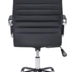 Classic Black Faux Leather Office Chair with Adjustable Height and Swivel 13 Classic Black Faux Leather Office Chair with Adjustable Height and Swivel