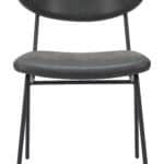Vintage Black Faux Leather Dining Chair with Steel Frame (Set of 2) 14 Vintage Black Faux Leather Dining Chair with Steel Frame (Set of 2)