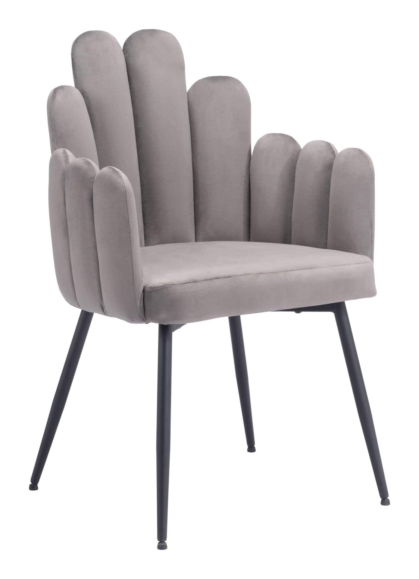 Velvet Dining Chair with Steel Frame and Armrest Support (Set of 2) 3 Velvet Dining Chair with Steel Frame and Armrest Support (Set of 2) - Image 3