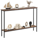 Slim 44 Inch Console Table with Shelf and Stability Features
