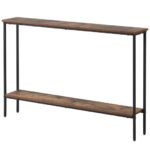 Slim 44 Inch Console Table with Shelf and Stability Features