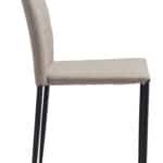 Beige Diamond Pattern Dining Chair with Black Steel Legs (Set of 2) 14 Beige Diamond Pattern Dining Chair with Black Steel Legs (Set of 2)