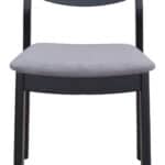 Mid-Century Modern Gray and Black Dining Chairs (Set of 2) 13 Mid-Century Modern Gray and Black Dining Chairs (Set of 2)